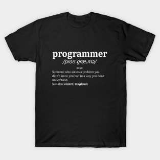 Definition of programmer (white) T-Shirt